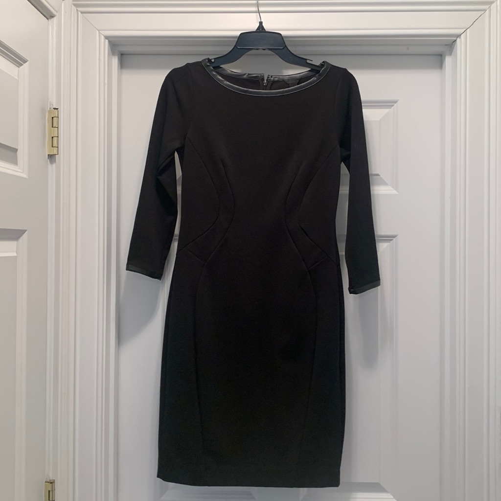 Black, Long Sleeve, Ann Taylor Dress